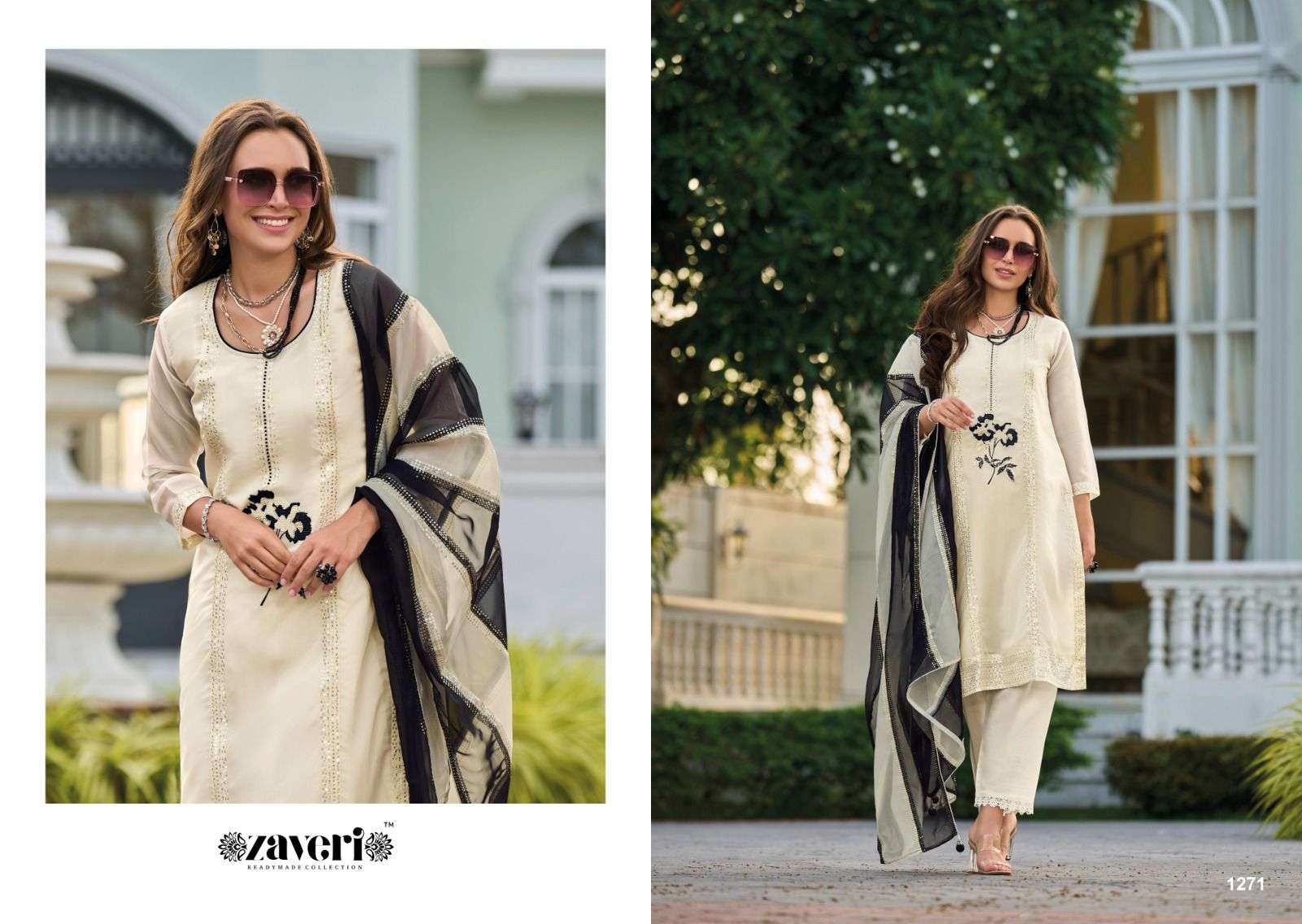 ZAVERI WOMAN BEAUTY RUFI FANCY DESIGNER READY MADE SUIT