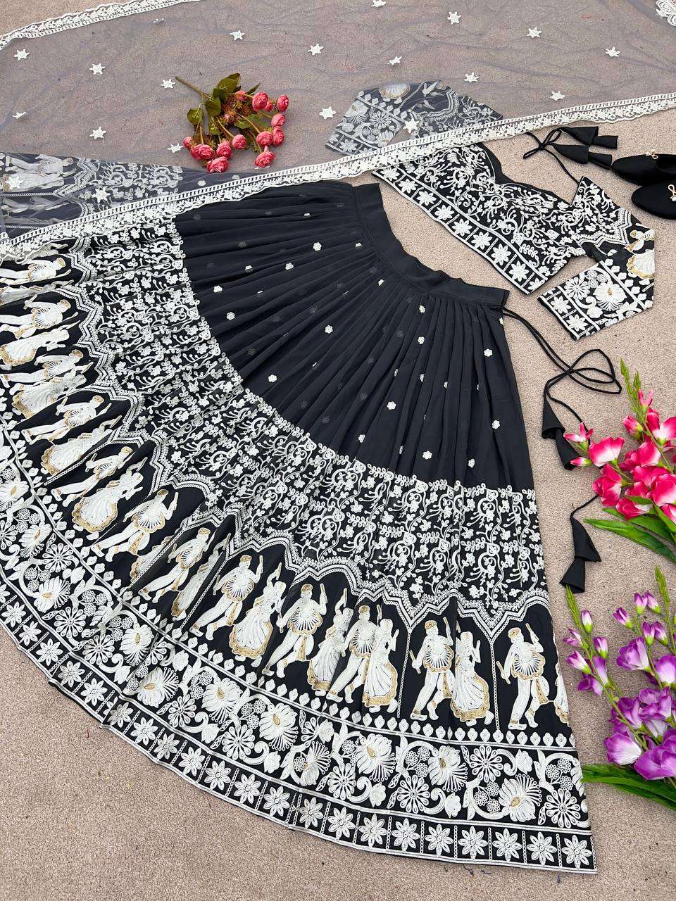 ZF 366 GREY LEHENGA CHOLI