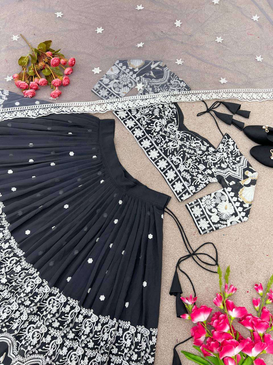 ZF 366 GREY LEHENGA CHOLI