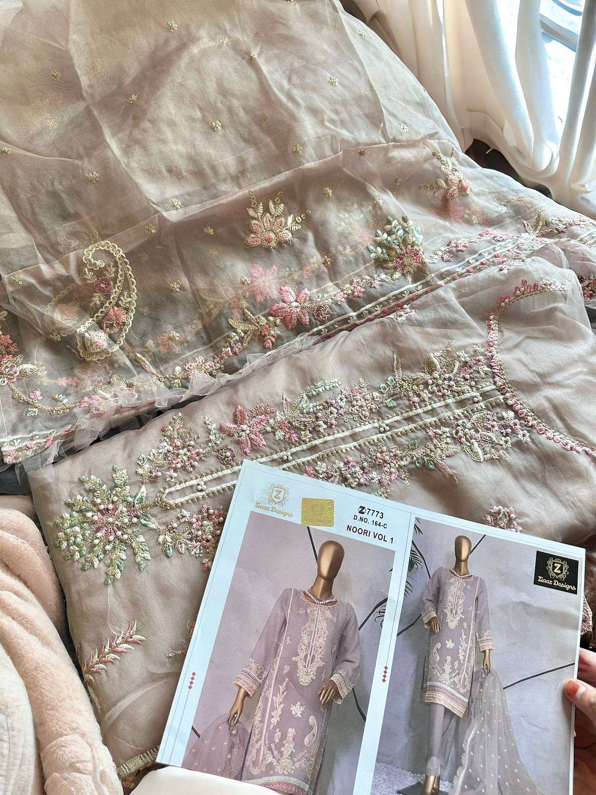 ZIAAZ DESIGNS CODE 164 ORGANZA DESIGNER PAKISTANI SUIT
