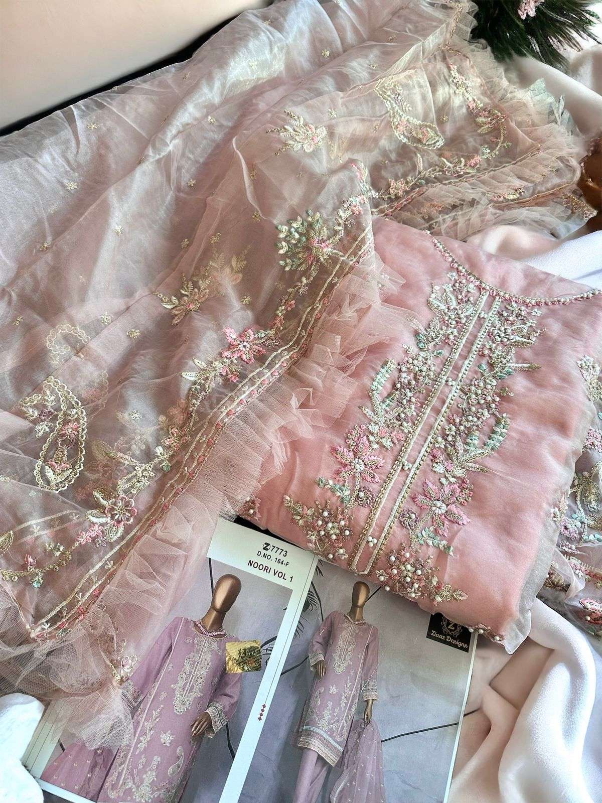 ZIAAZ DESIGNS CODE 164 ORGANZA DESIGNER PAKISTANI SUIT