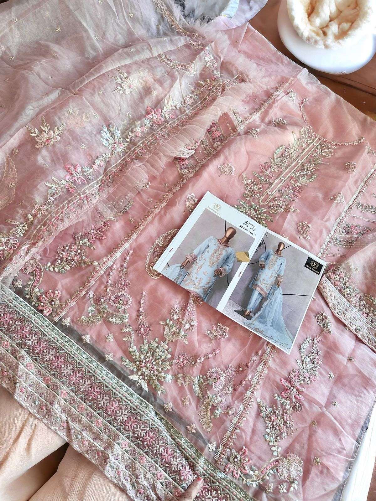 ZIAAZ DESIGNS CODE 164 ORGANZA DESIGNER PAKISTANI SUIT