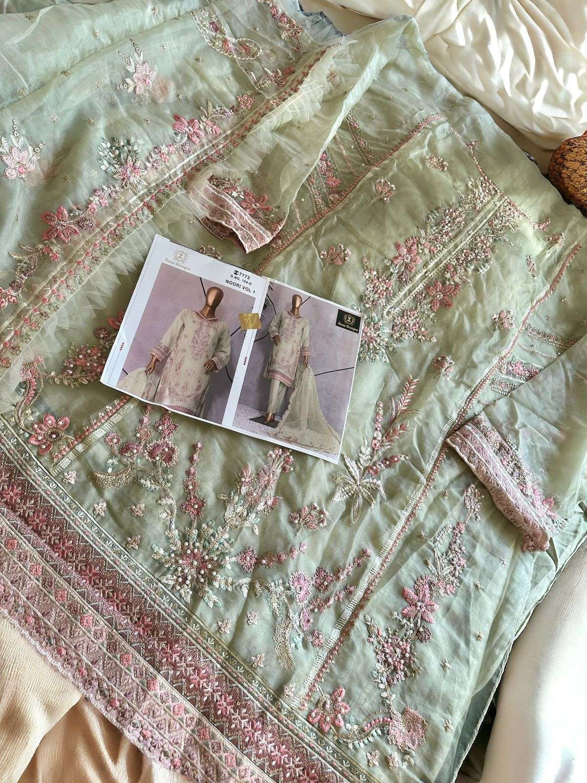 ZIAAZ DESIGNS CODE 164 ORGANZA DESIGNER PAKISTANI SUIT