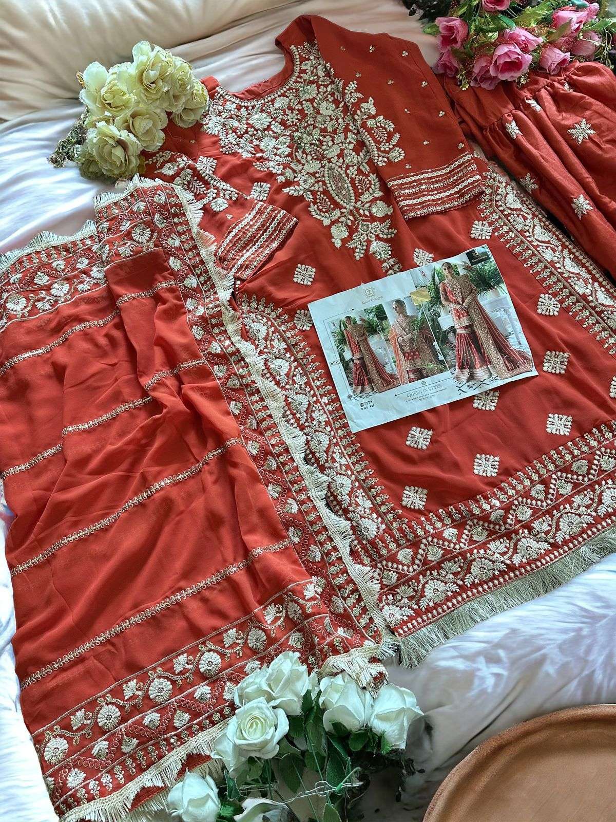 ZIAAZ DESIGNS CODE 435 WEDDING WEAR SHARARA SUIT