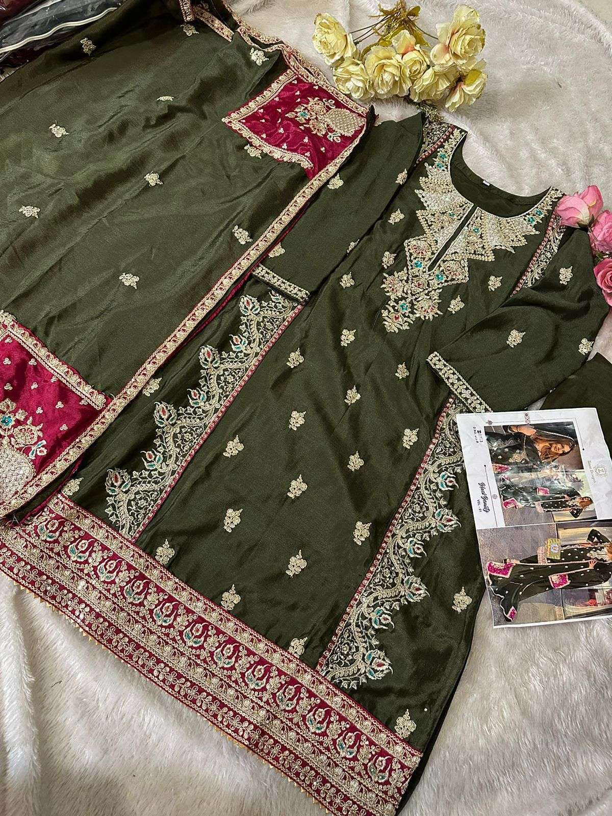 ZIAAZ DESIGNS CODE 443 EMBROIDERY DESIGNER SUIT