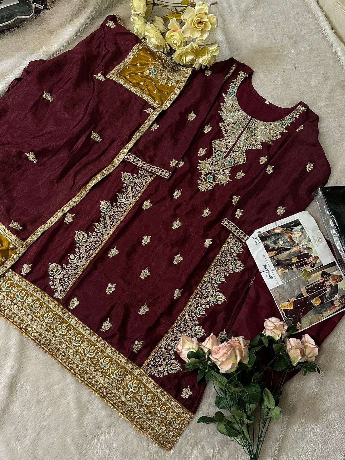 ZIAAZ DESIGNS CODE 443 EMBROIDERY DESIGNER SUIT
