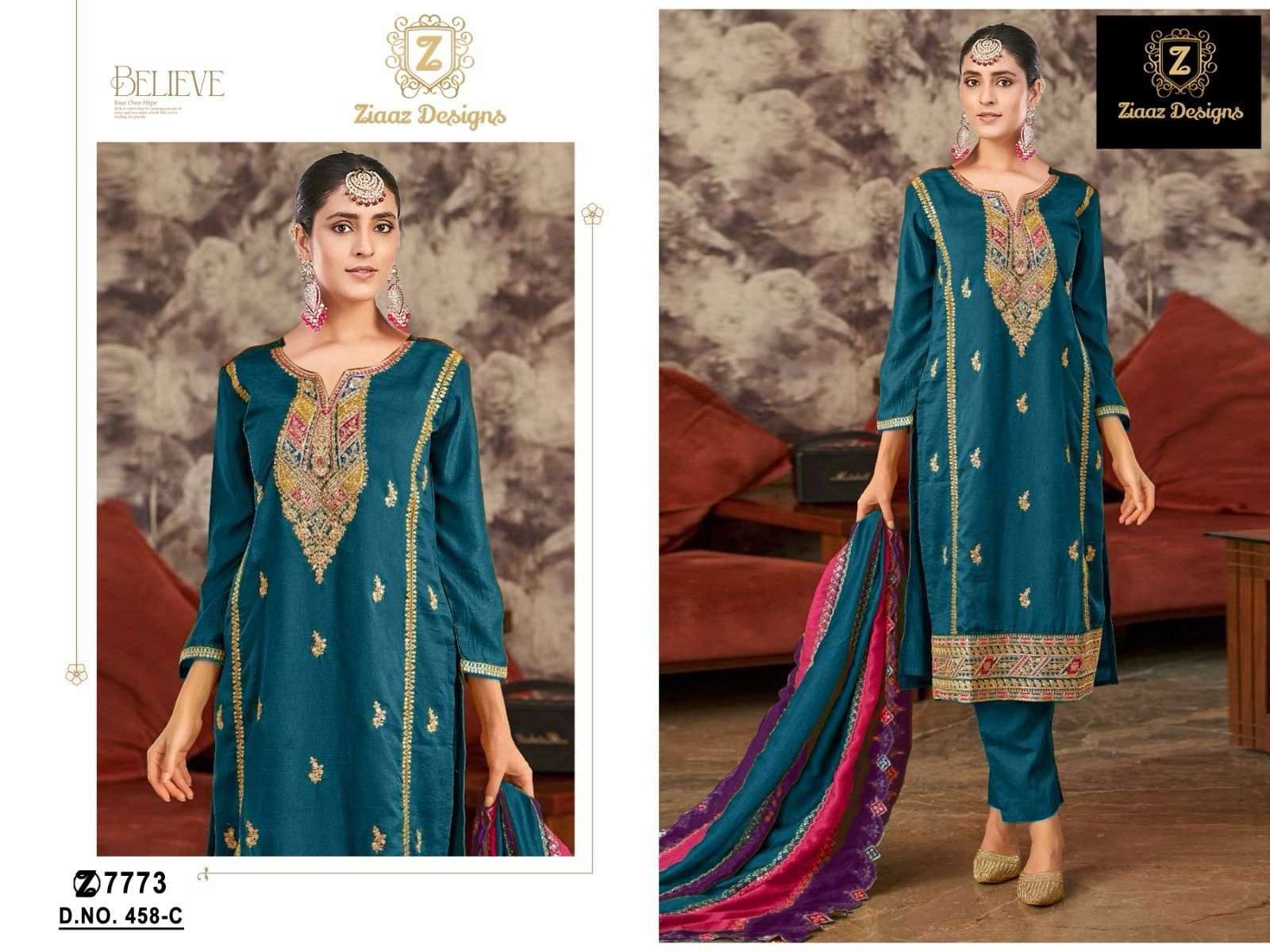 ZIAAZ DESIGNS CODE 458 HEAVY DESIGNER SUIT