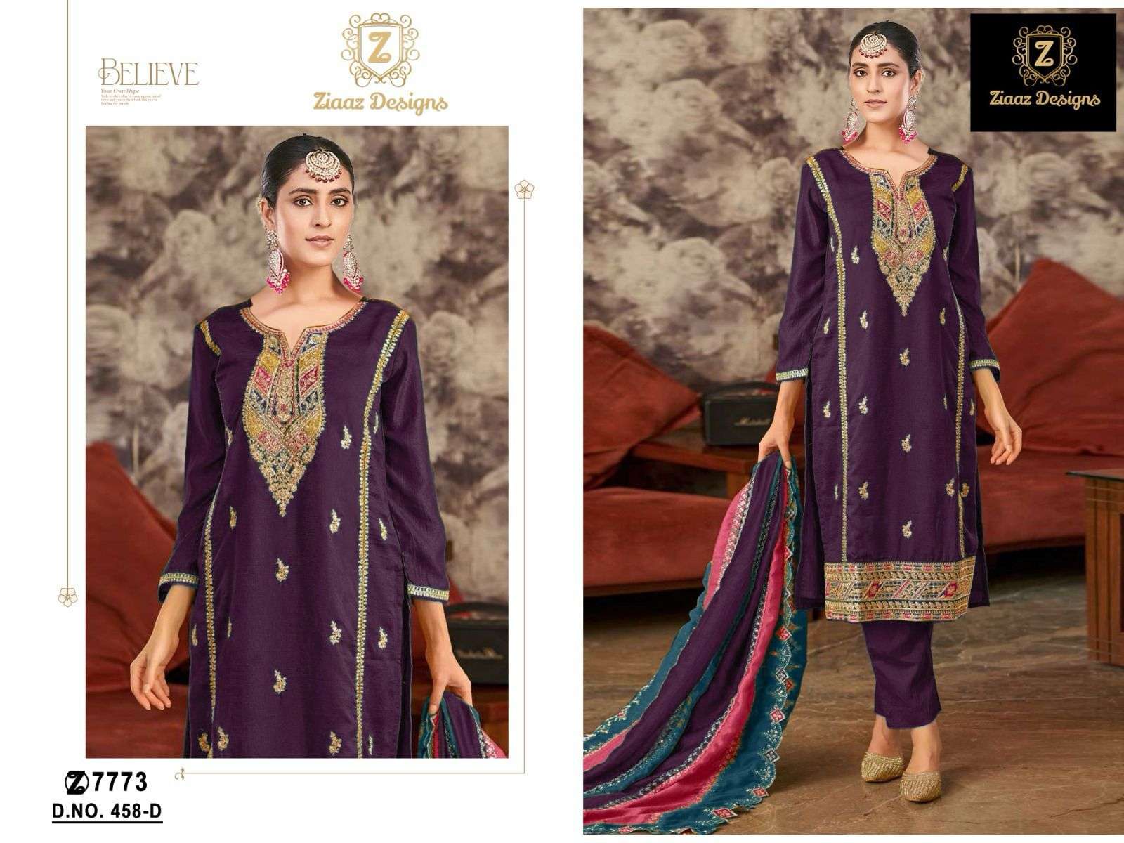 ZIAAZ DESIGNS CODE 458 HEAVY DESIGNER SUIT