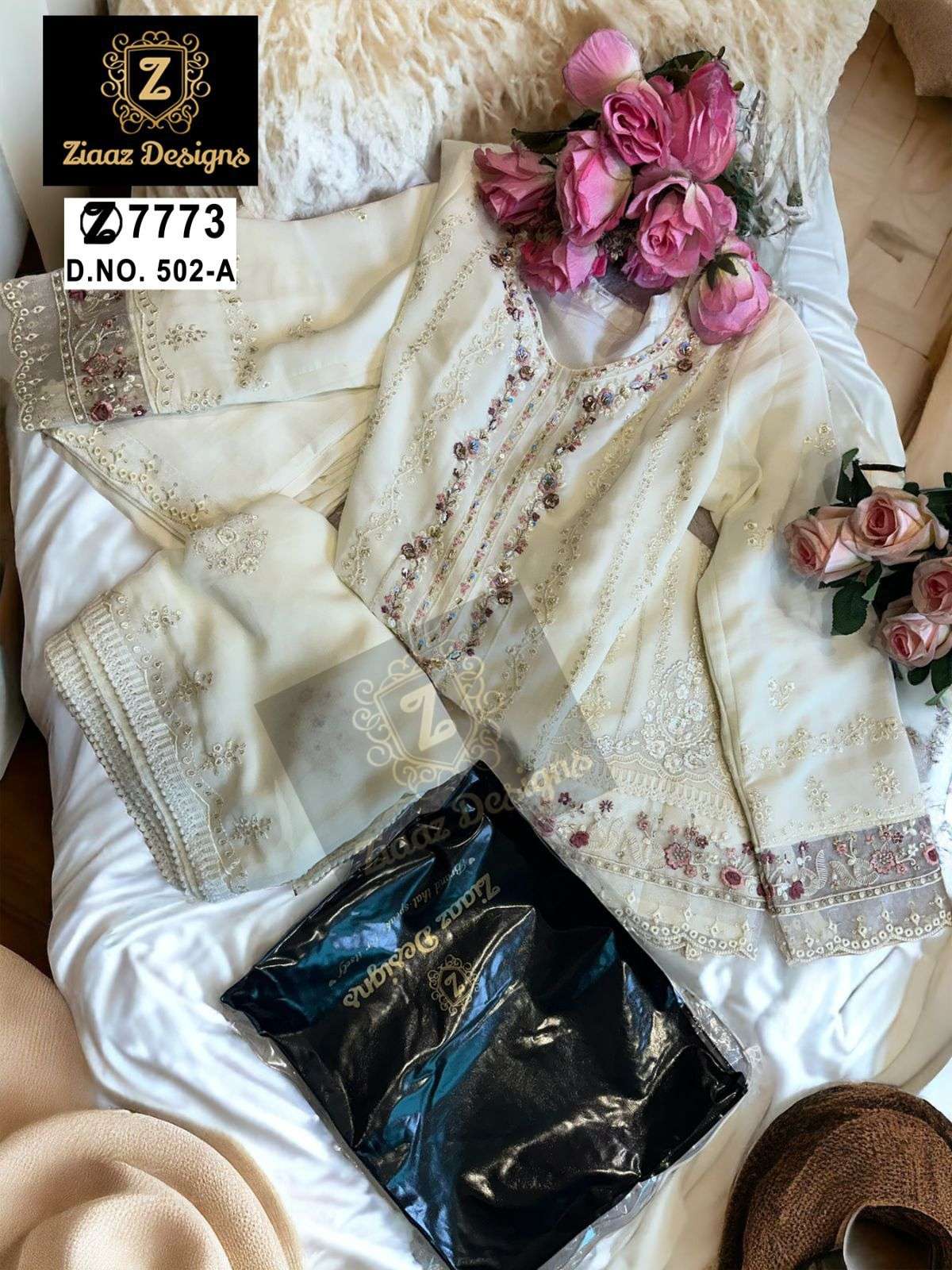 ZIAAZ DESIGNS CODE 502 PAKISTANI GEORGETTE SUIT