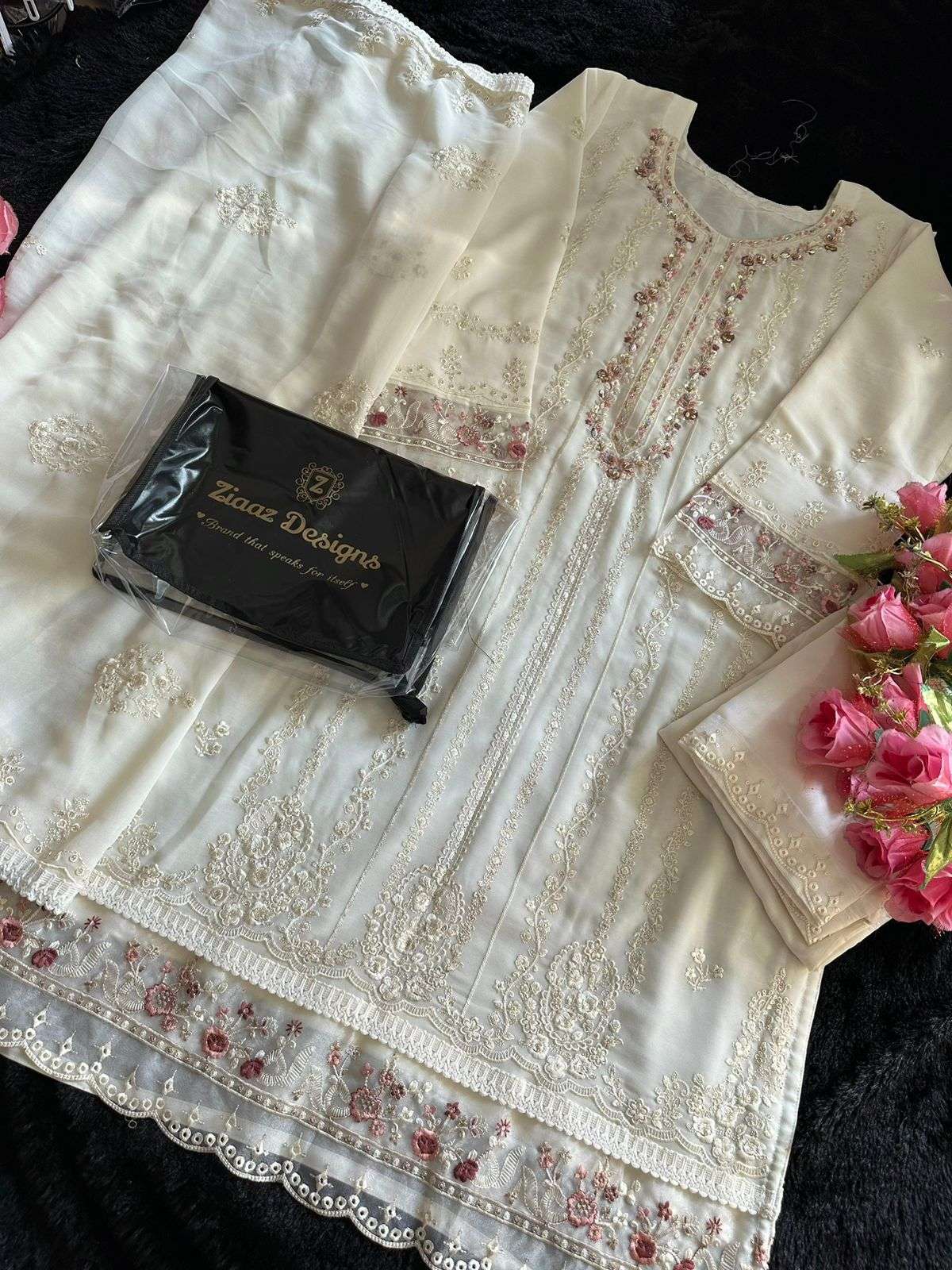 ZIAAZ DESIGNS CODE 502 PAKISTANI GEORGETTE SUIT