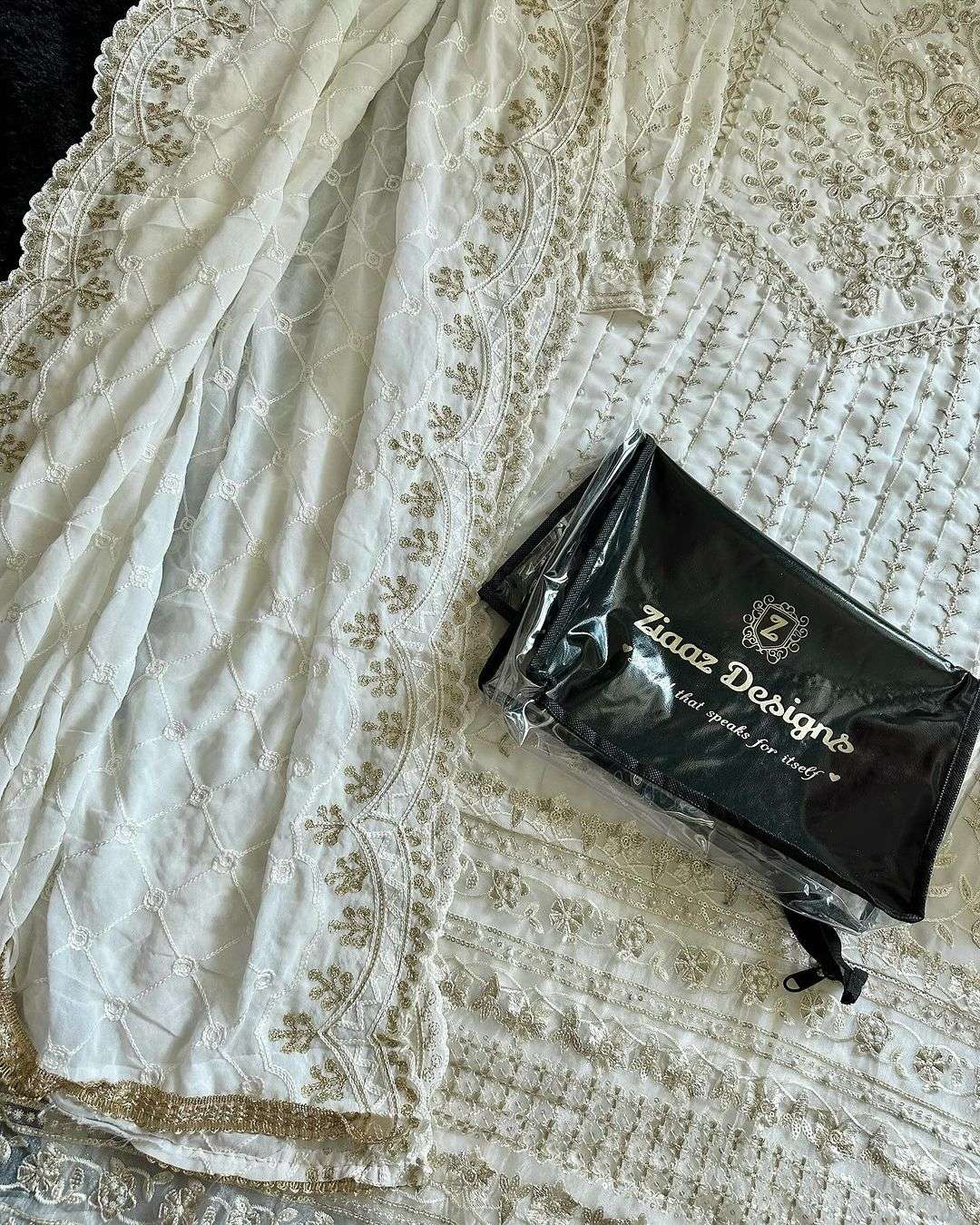ZIAAZ DESIGNS CODE 502 PAKISTANI GEORGETTE SUIT