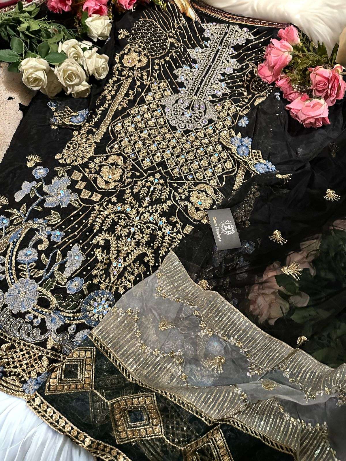 ZIAAZ DESIGNS CODE 508 511 & 512 GEORGETTE EMBROIDERED SUIT