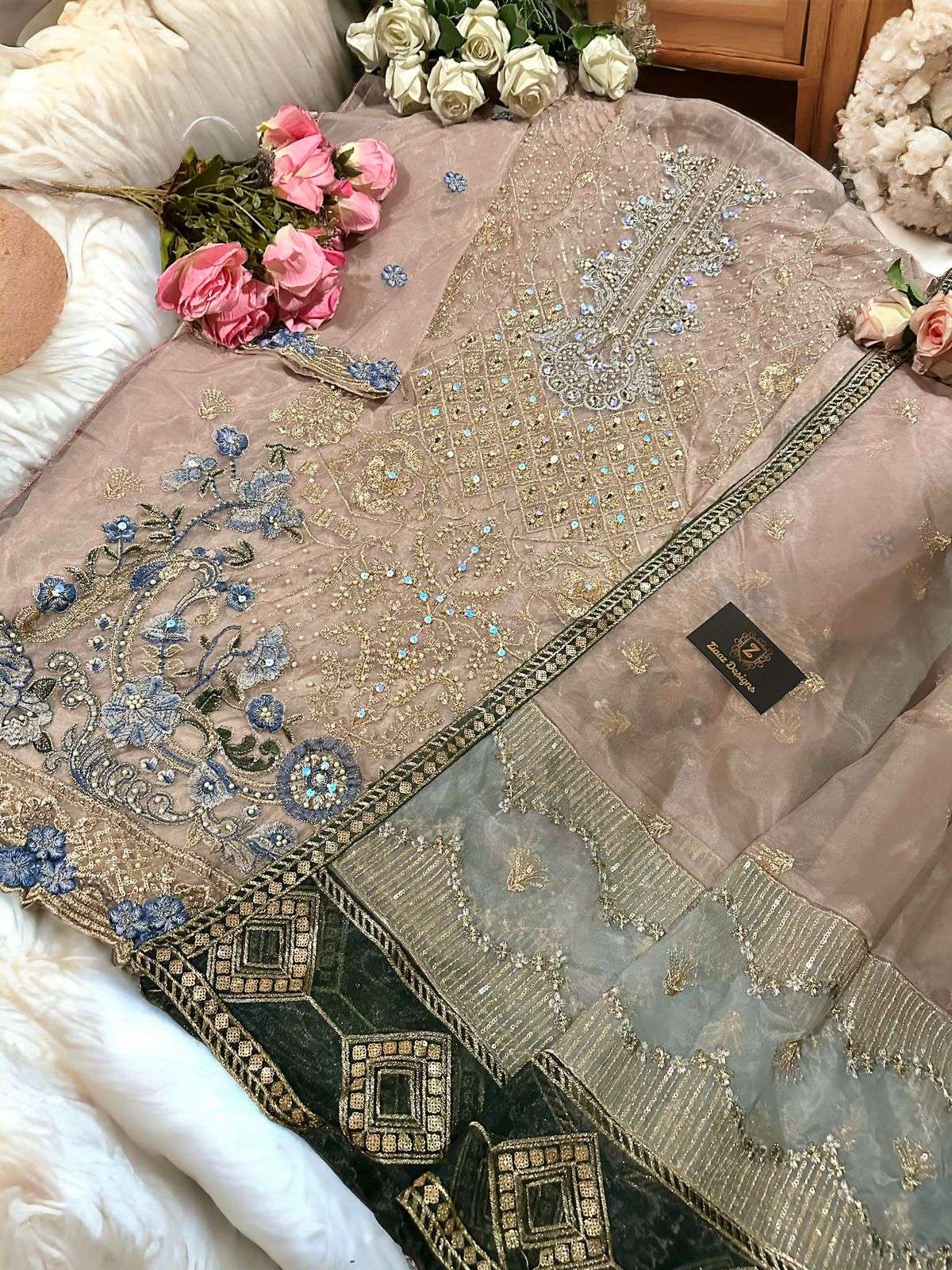 ZIAAZ DESIGNS CODE 508 511 & 512 GEORGETTE EMBROIDERED SUIT