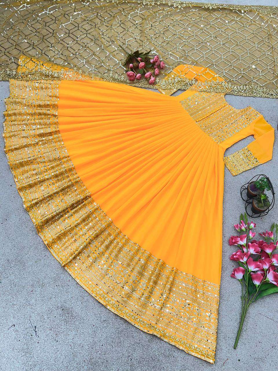 ZSR 3059 GOWN DUPATTA