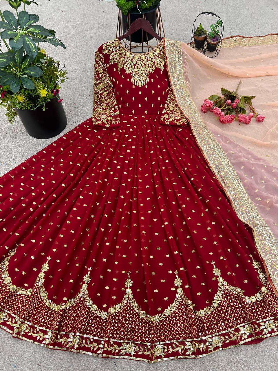 ZSR 3060 GOWN DUPATTA
