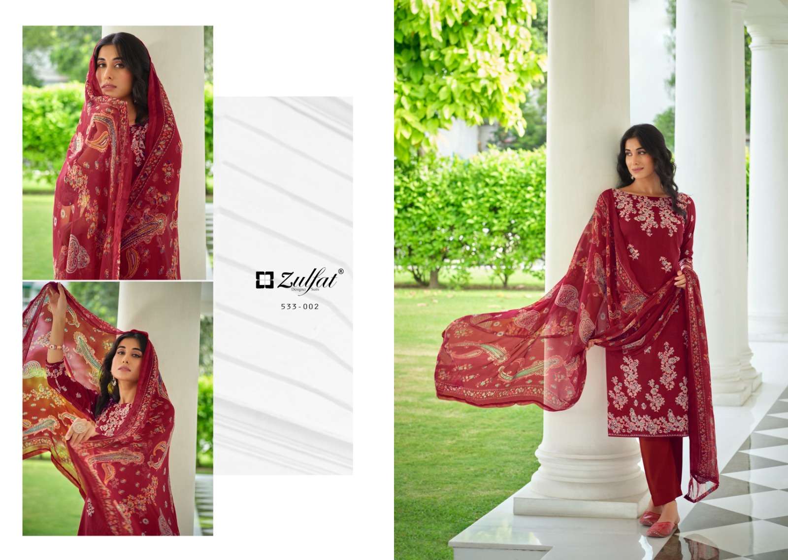 ZULFAT DESIGNER SUITS SAHELI COTTON SALWAR SUIT