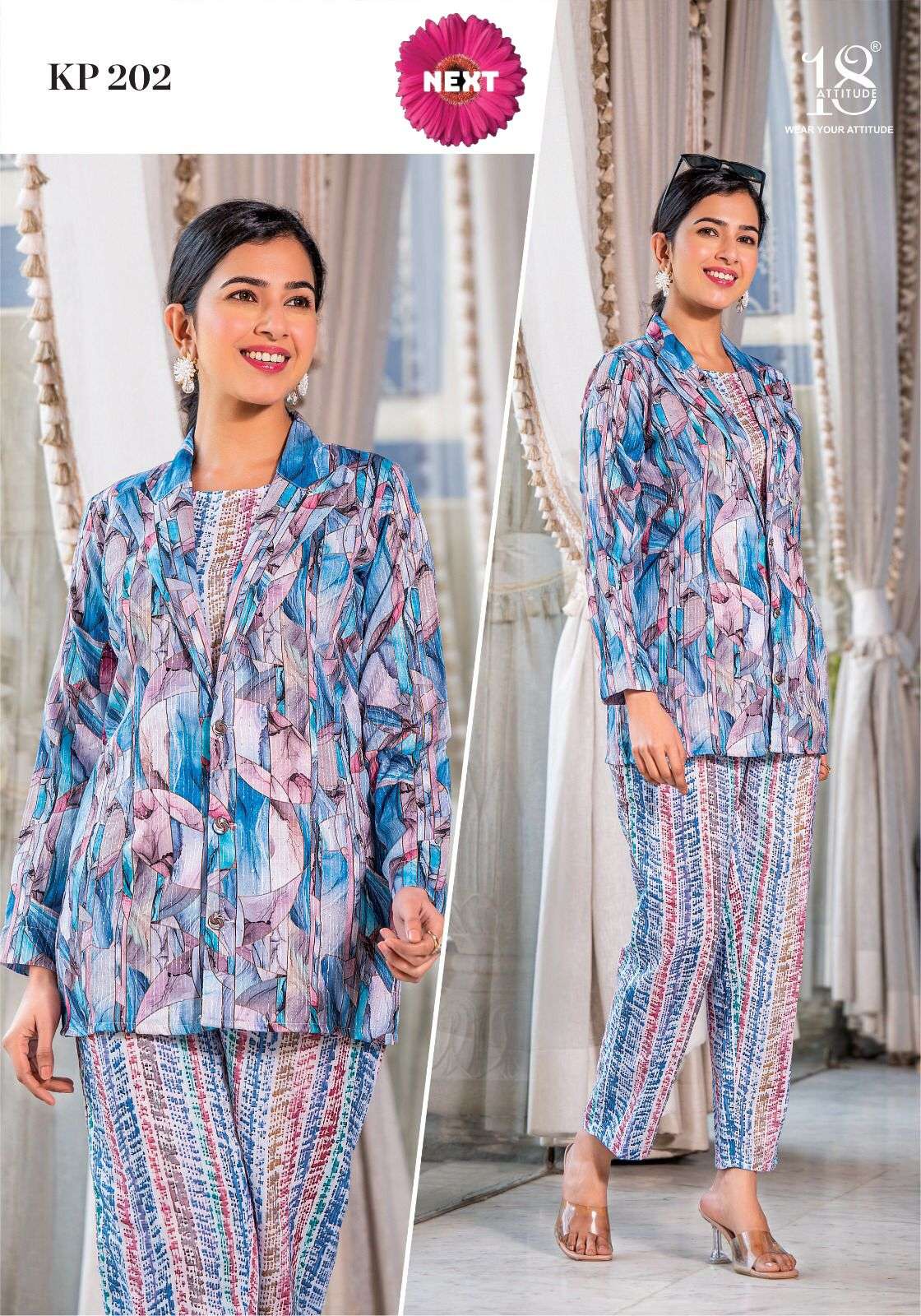 18 ATTITUDE KITTY PARTY VOL 2 COTTON FANCY COOL CORD SET