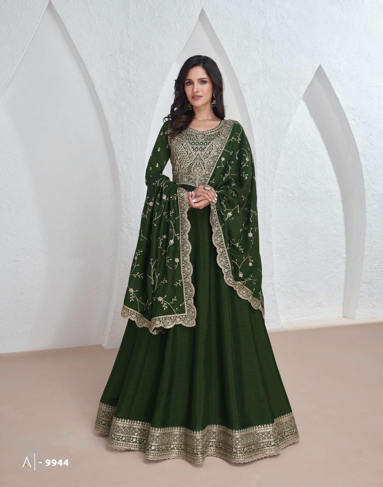 AASHIRWAD CREATION SAROJ DESIGNER LONG PARTY WEAR GOWN DRESS