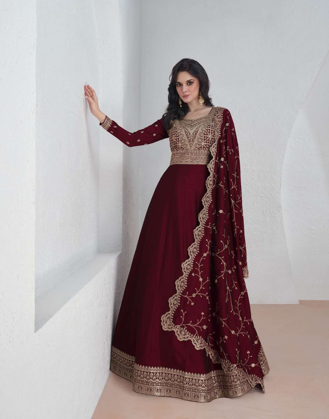 AASHIRWAD CREATION SAROJ DESIGNER LONG PARTY WEAR GOWN DRESS