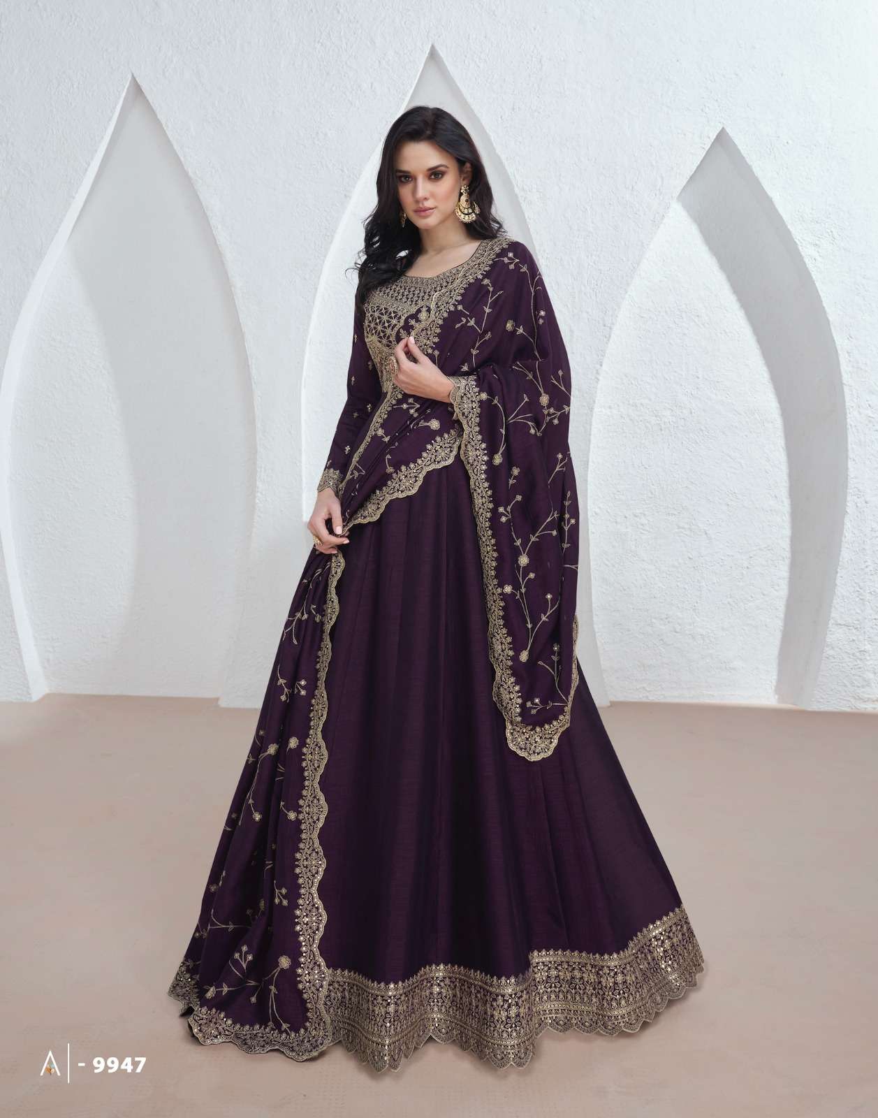 AASHIRWAD CREATION SAROJ DESIGNER LONG PARTY WEAR GOWN DRESS