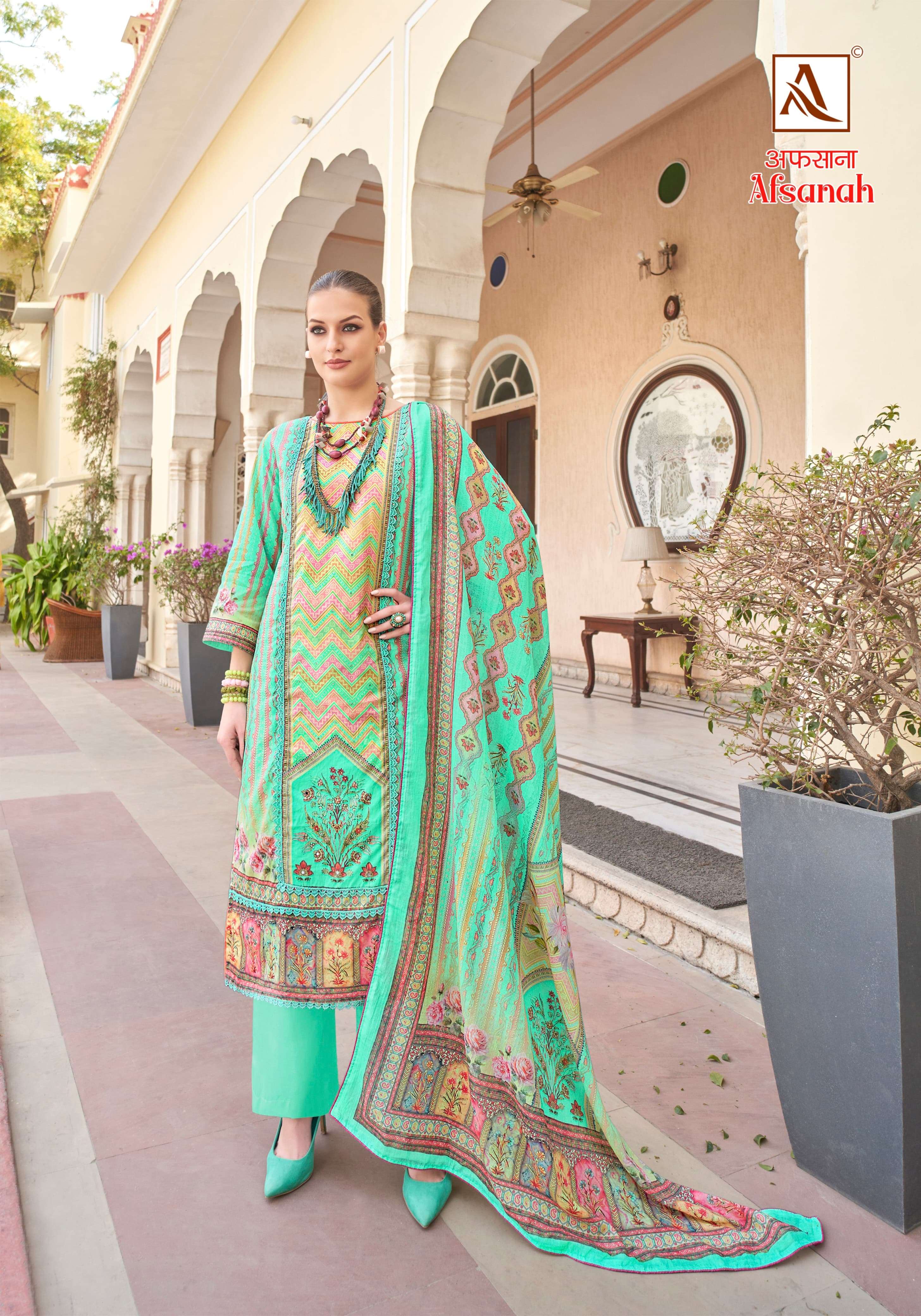 ALOK SUITS AFSANAH LAWN COTTON FANCY WORK SUIT