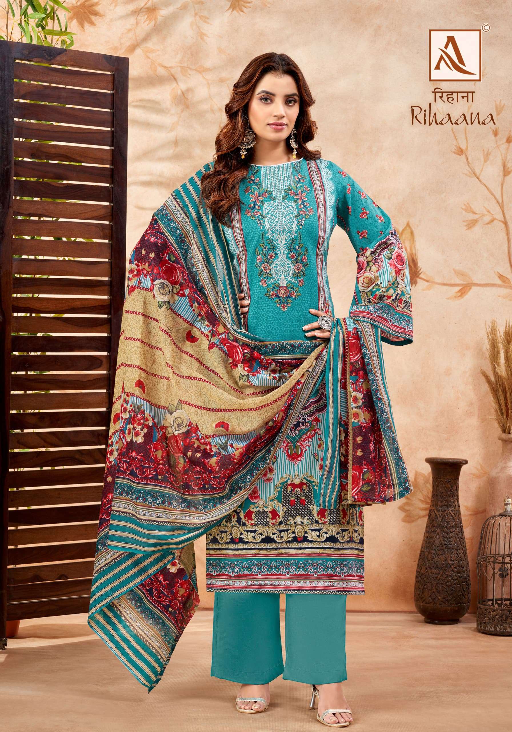 ALOK SUITS RIHAANA COTTON DIGITAL PRINTS WITH FANCY WORK SUIT
