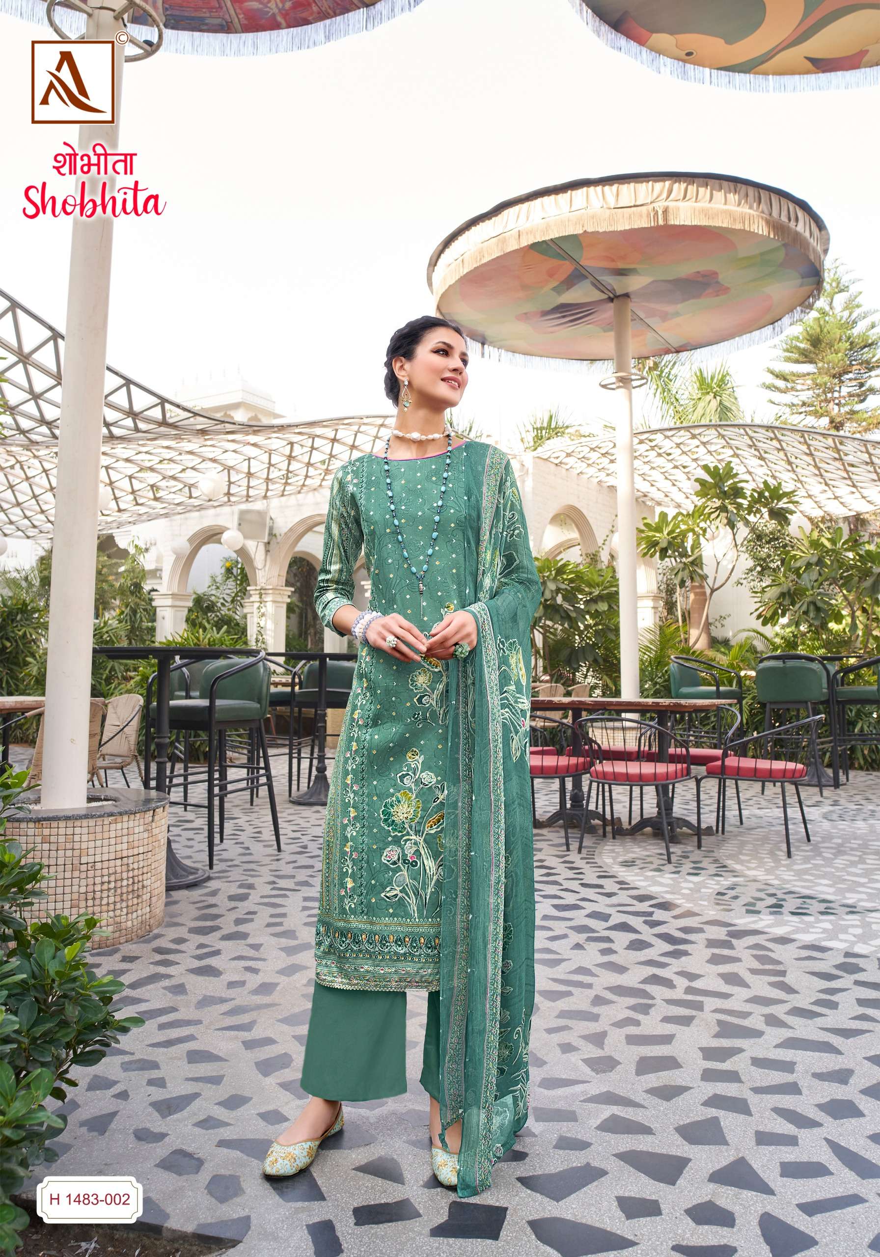 ALOK SUITS SHOBHITA JAM COTTON FANCY WORK SUIT