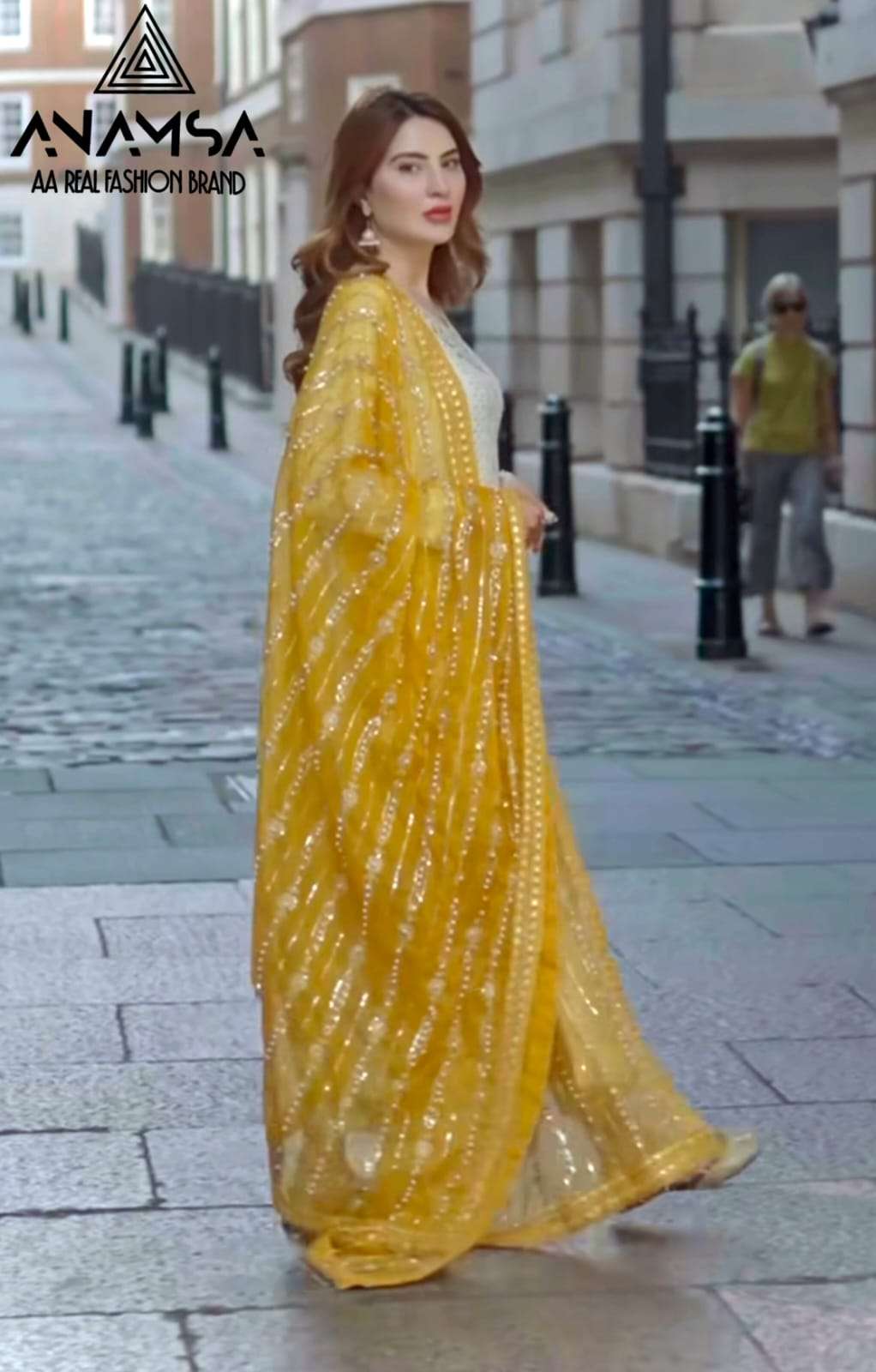 ANAMSA D NO 431 GEORGETTE FANCY EMBROIDERY SUIT
