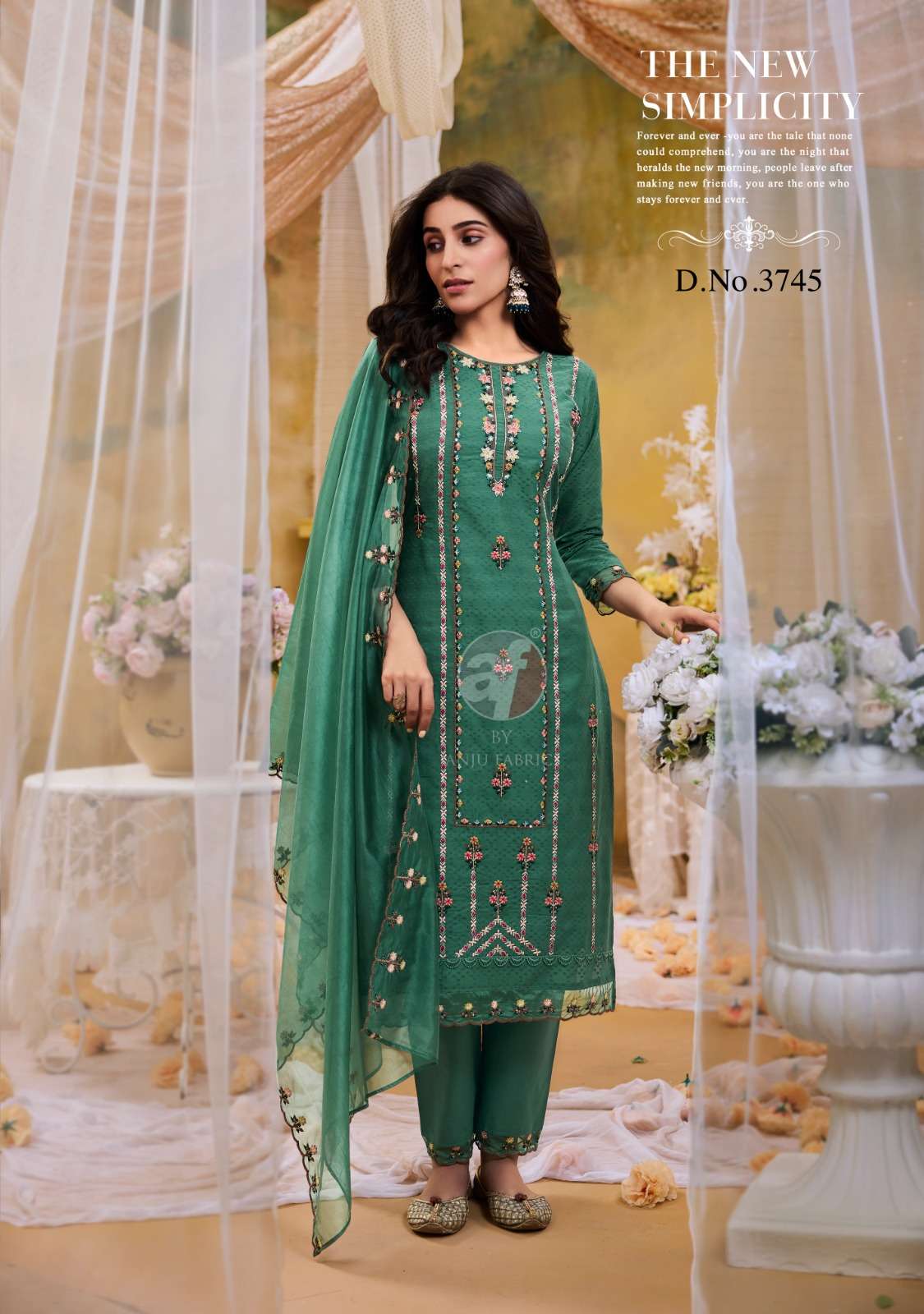 ANJU FABRICS COTTON QUEEN COTTON BEAUTIFUL DESIGNER SUIT