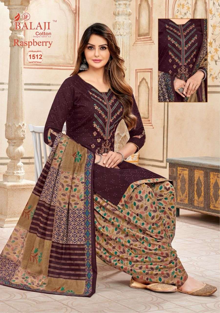BALAJI COTTON RASPBERRY VOL 15 COTTON DRESS