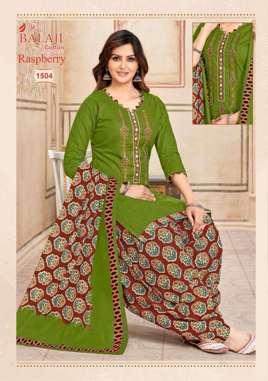 BALAJI COTTON RASPBERRY VOL 15 COTTON DRESS