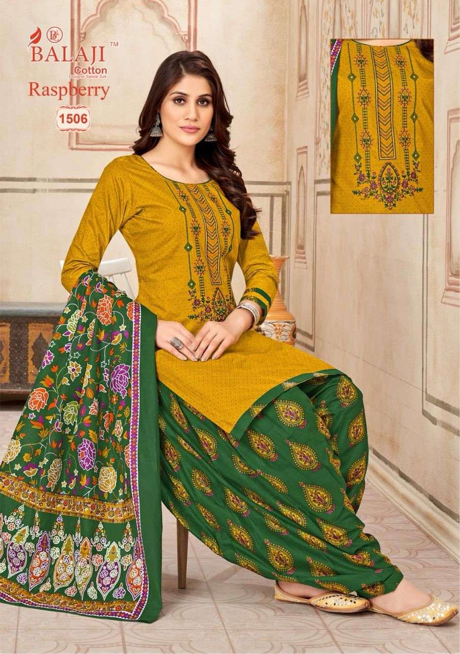 BALAJI COTTON RASPBERRY VOL 15 COTTON DRESS
