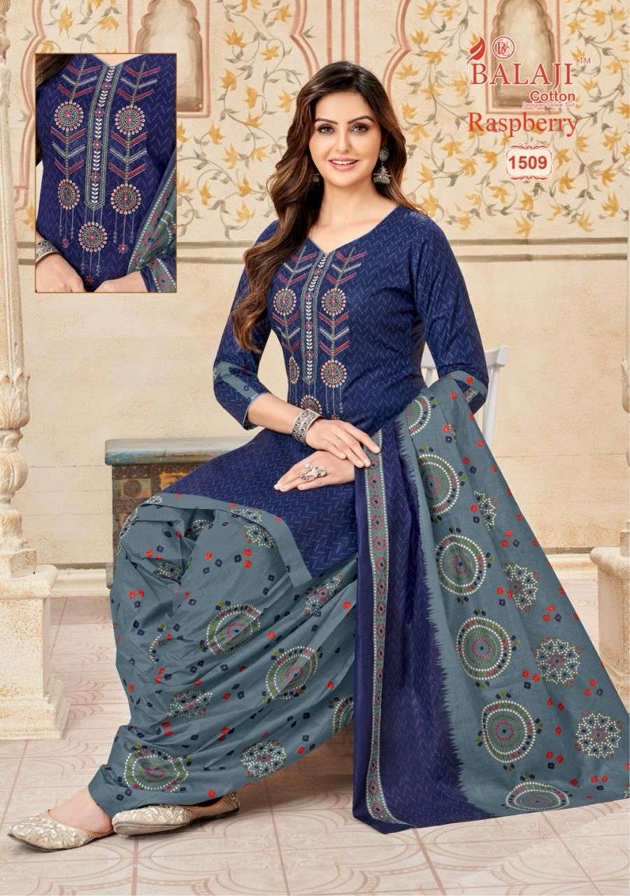 BALAJI COTTON RASPBERRY VOL 15 COTTON DRESS