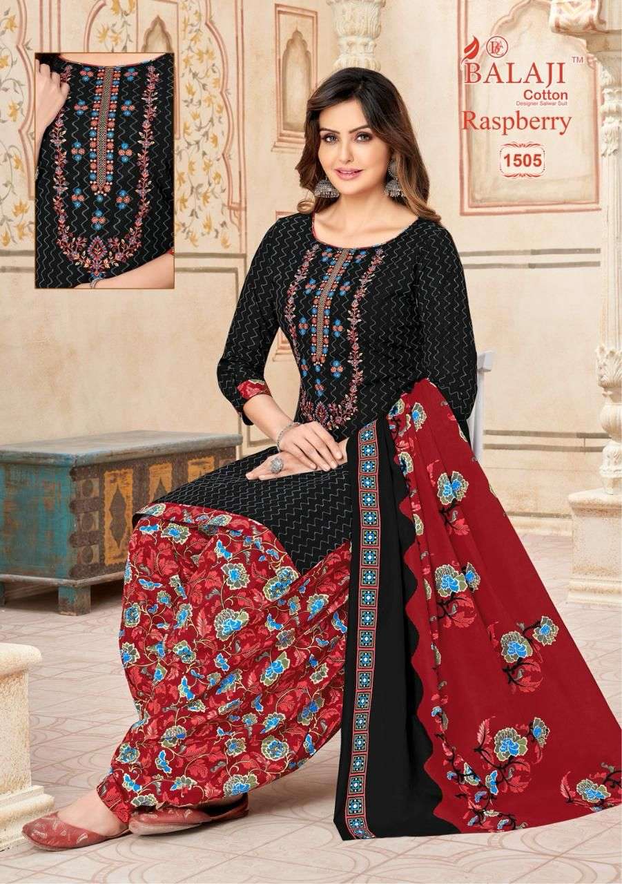 BALAJI COTTON RASPBERRY VOL 15 COTTON DRESS