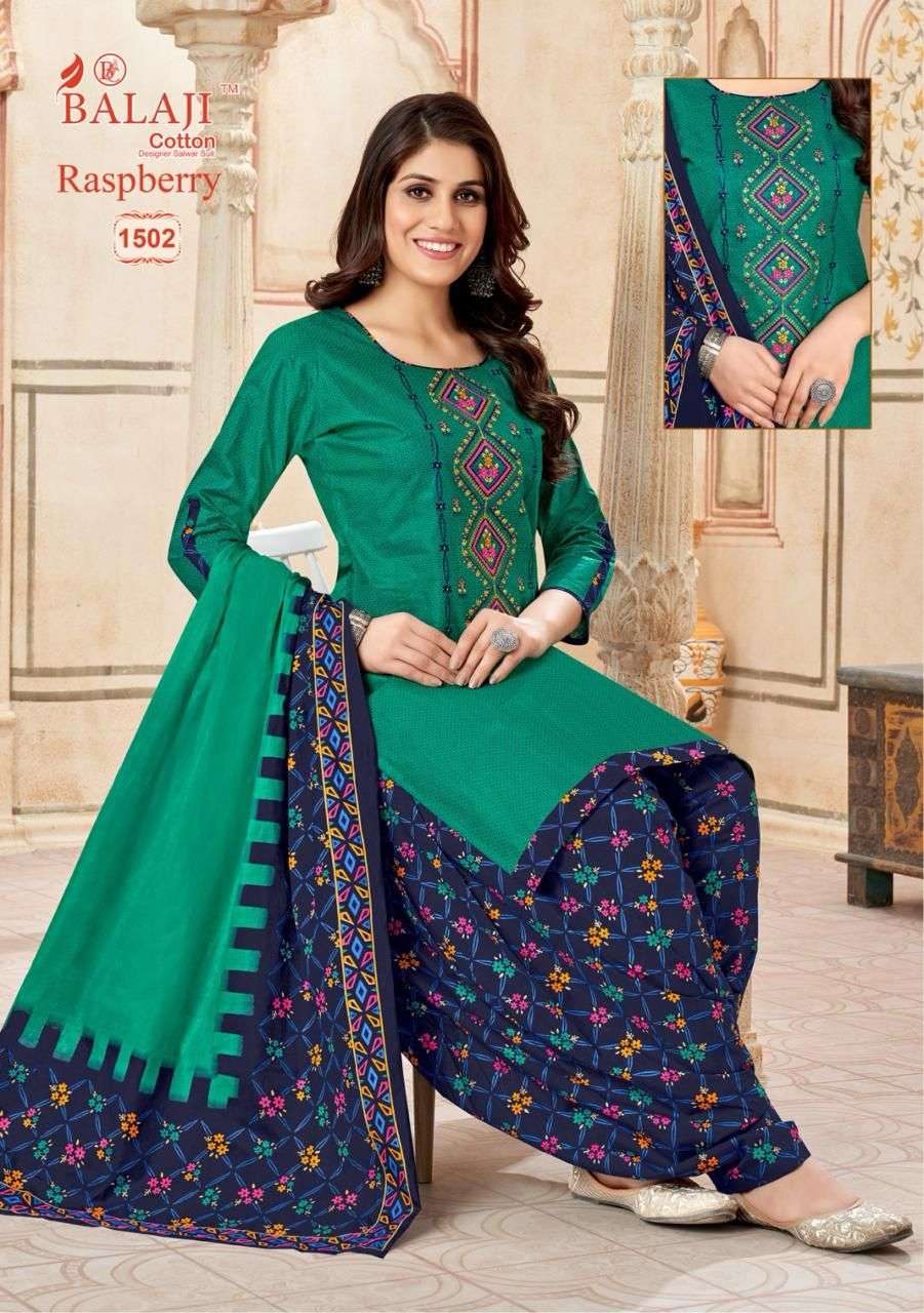 BALAJI COTTON RASPBERRY VOL 15 COTTON DRESS