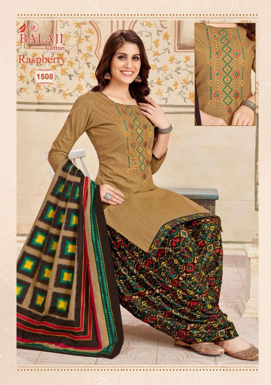 BALAJI COTTON RASPBERRY VOL 15 COTTON DRESS