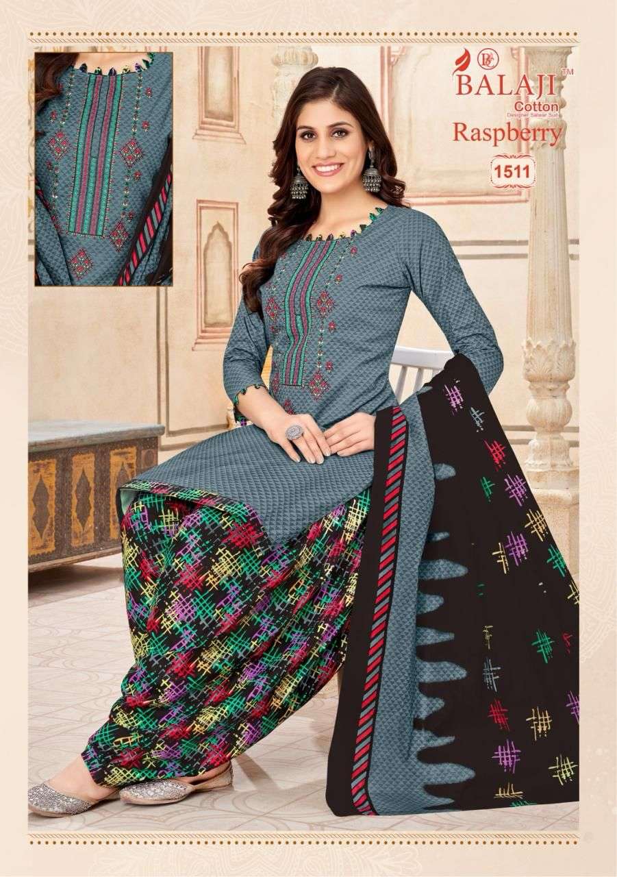 BALAJI COTTON RASPBERRY VOL 15 COTTON DRESS