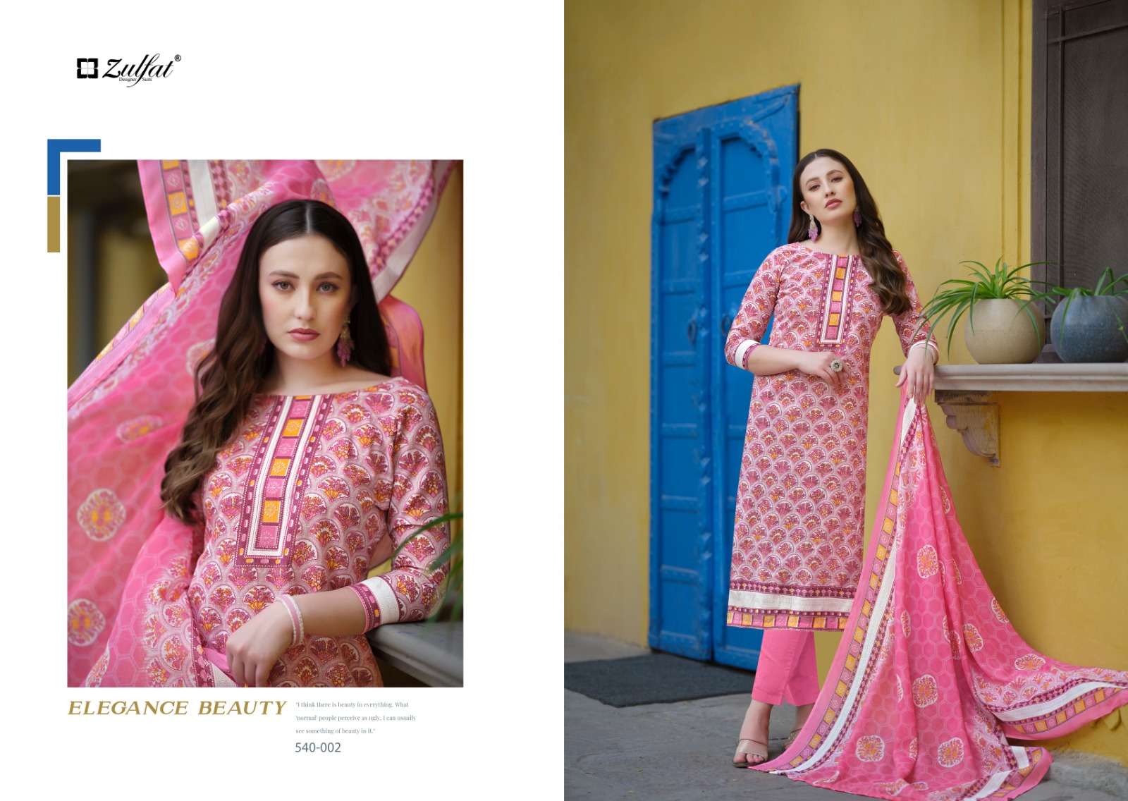 ZULFAT DESIGNER SUITS FARHANA VOL 3 COTTON SALWAR SUIT
