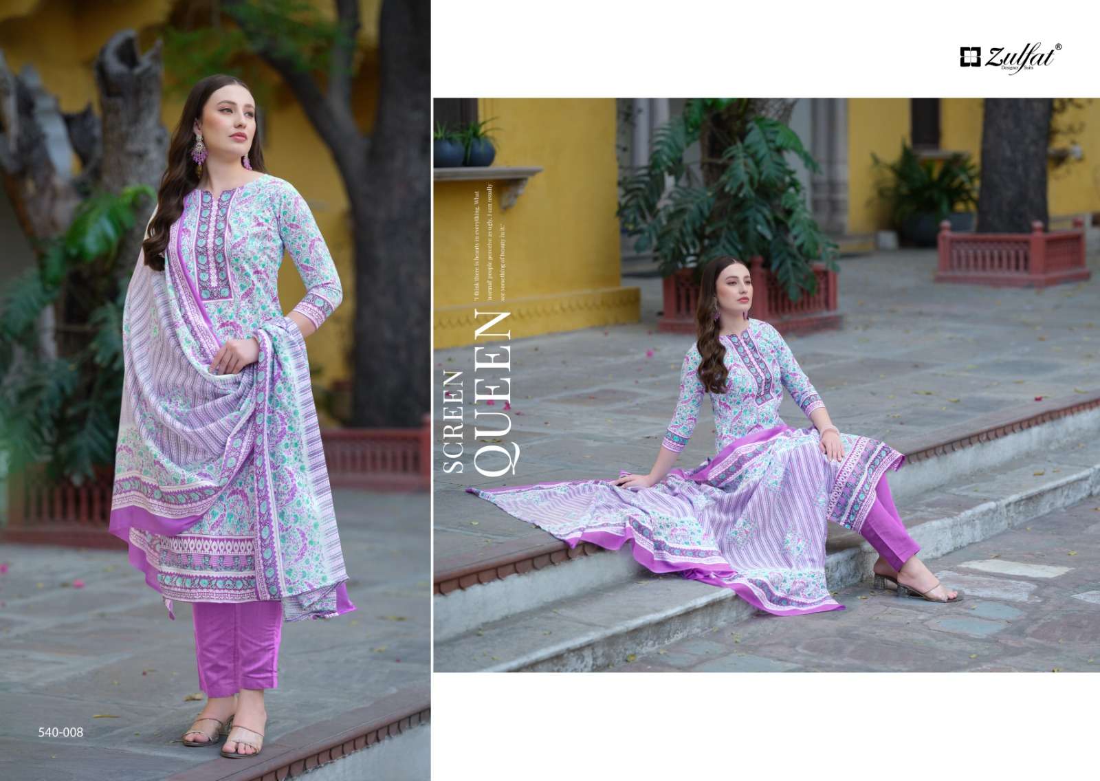 ZULFAT DESIGNER SUITS FARHANA VOL 3 COTTON SALWAR SUIT