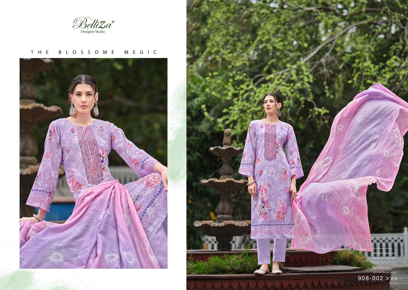 BELLIZA DESIGNER STUDIO NAIRA VOL 48 COTTON FANCY WORK SALWAR SUIT
