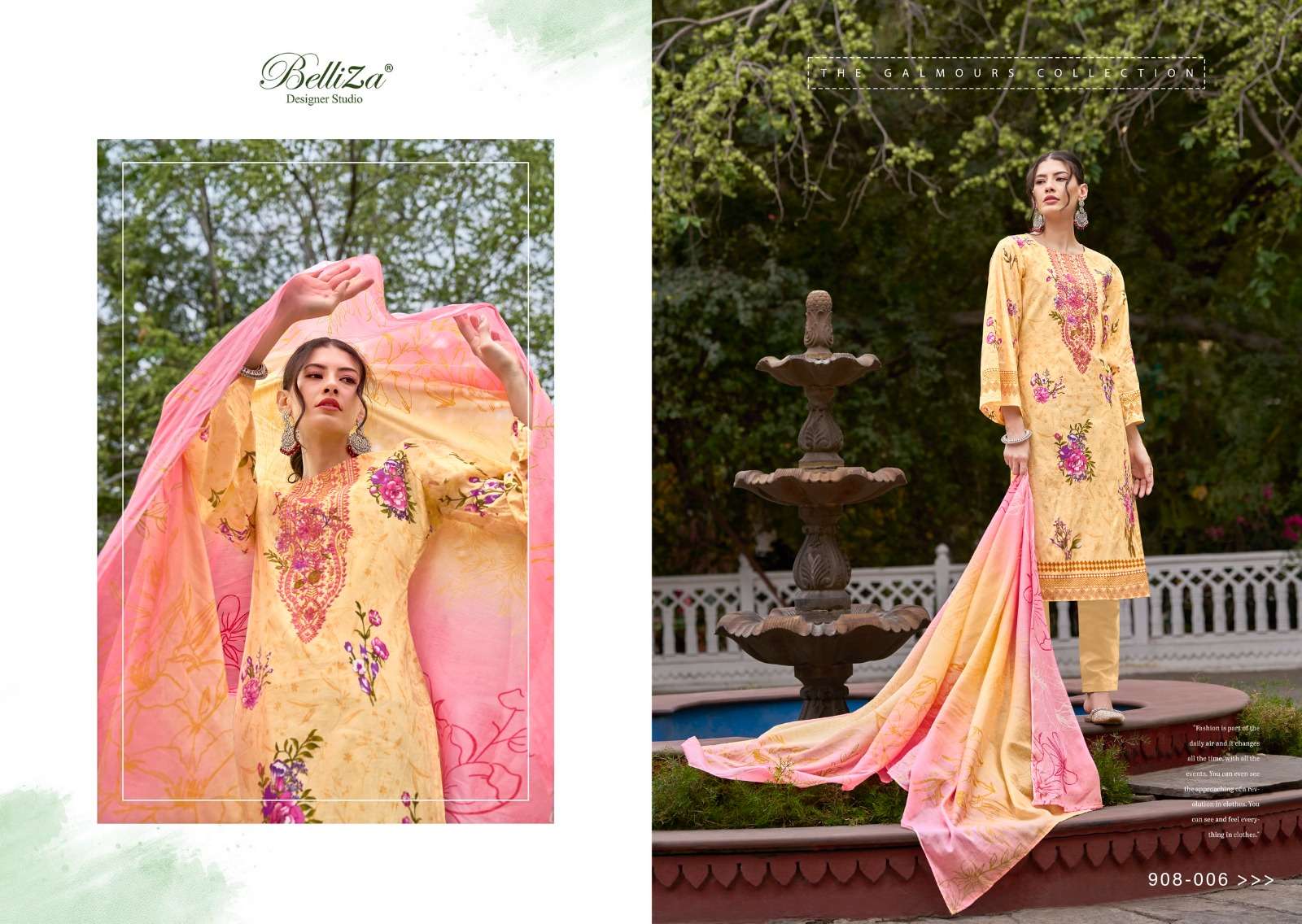 BELLIZA DESIGNER STUDIO NAIRA VOL 48 COTTON FANCY WORK SALWAR SUIT