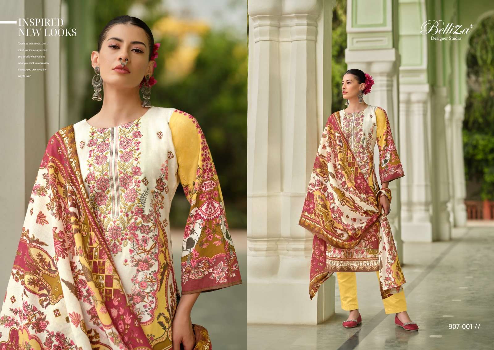 BELLIZA DESIGNER SUITS NAIRA VOL 47 COTTON FANCY WORK SUIT