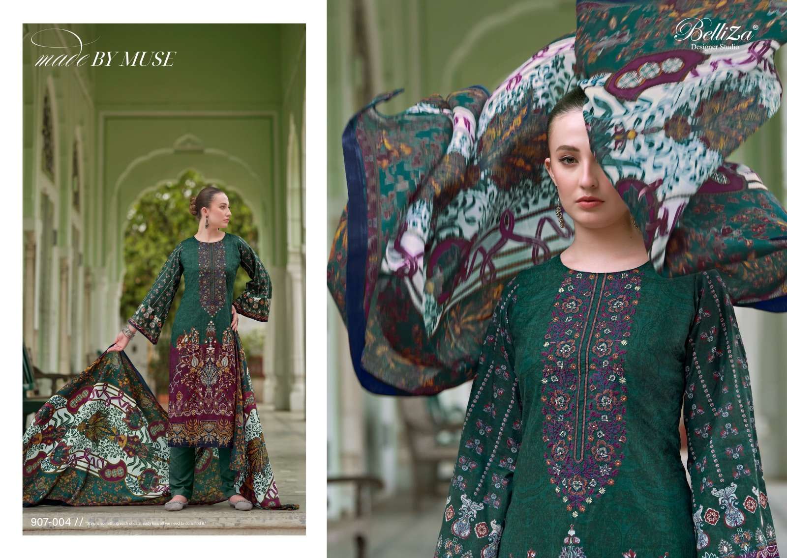 BELLIZA DESIGNER SUITS NAIRA VOL 47 COTTON FANCY WORK SUIT