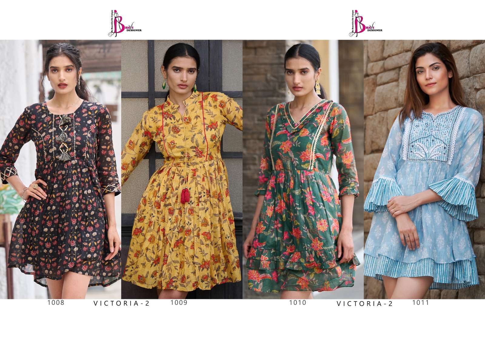 BHAVI DESIGNER VICTORIA VOL 2 COTTON PRINT FANCY TUNIC