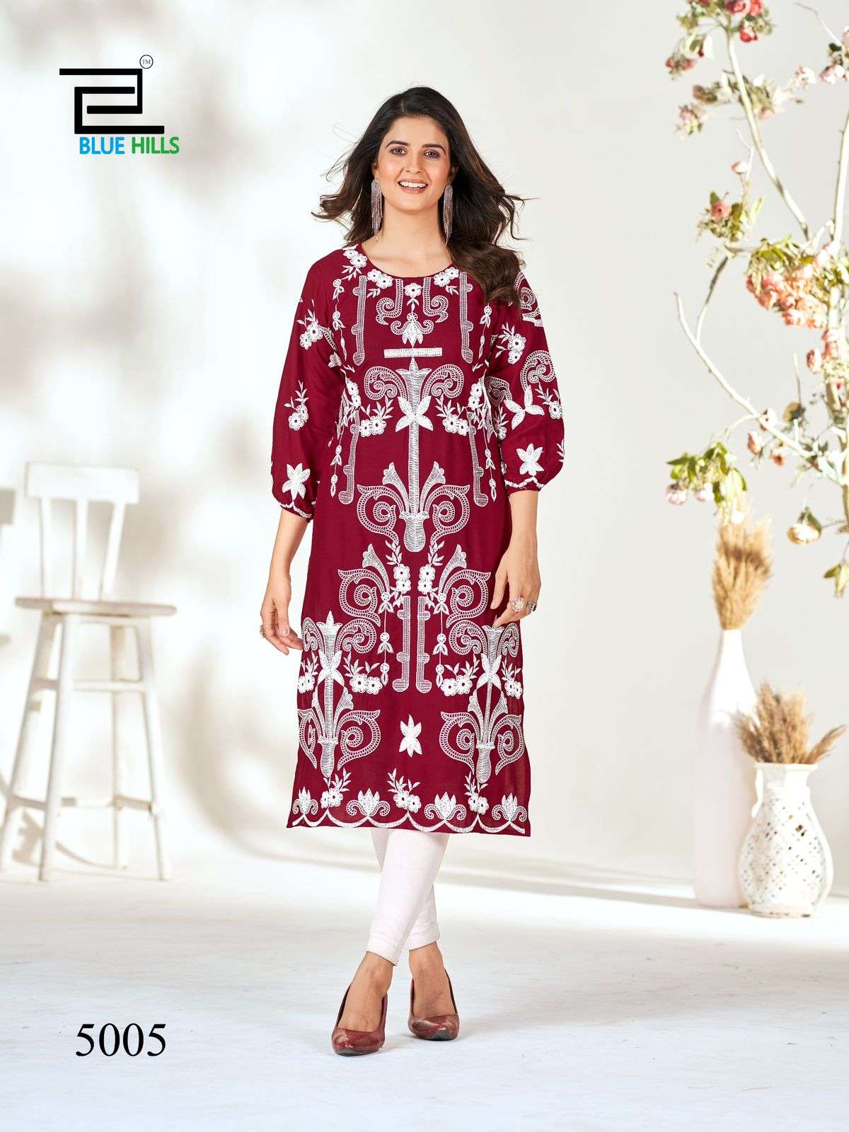 BLUE HILLS KIARA VOL 5 FANCY LUCKNOWI WORKS KURTI