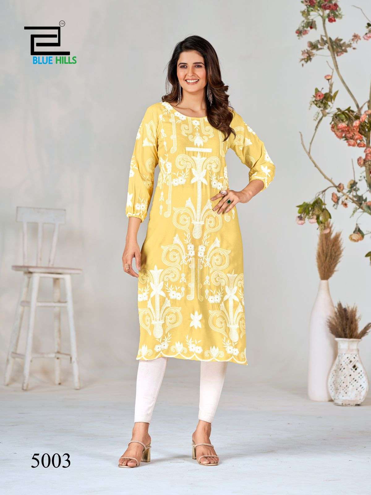 BLUE HILLS KIARA VOL 5 FANCY LUCKNOWI WORKS KURTI