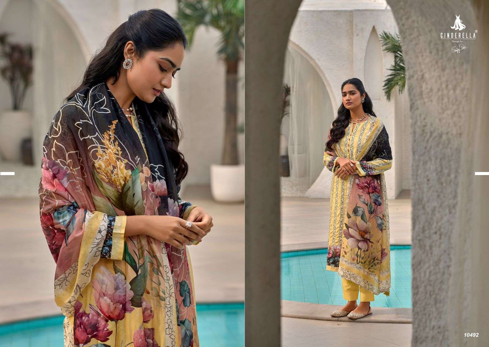 CINDRELLA SONE KI CHIDYA LAWN COTTON FANCY WORK SALWAR SUIT