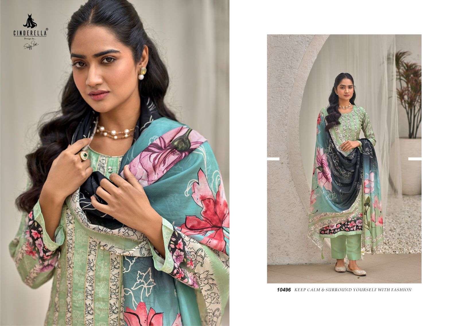 CINDRELLA SONE KI CHIDYA LAWN COTTON FANCY WORK SALWAR SUIT