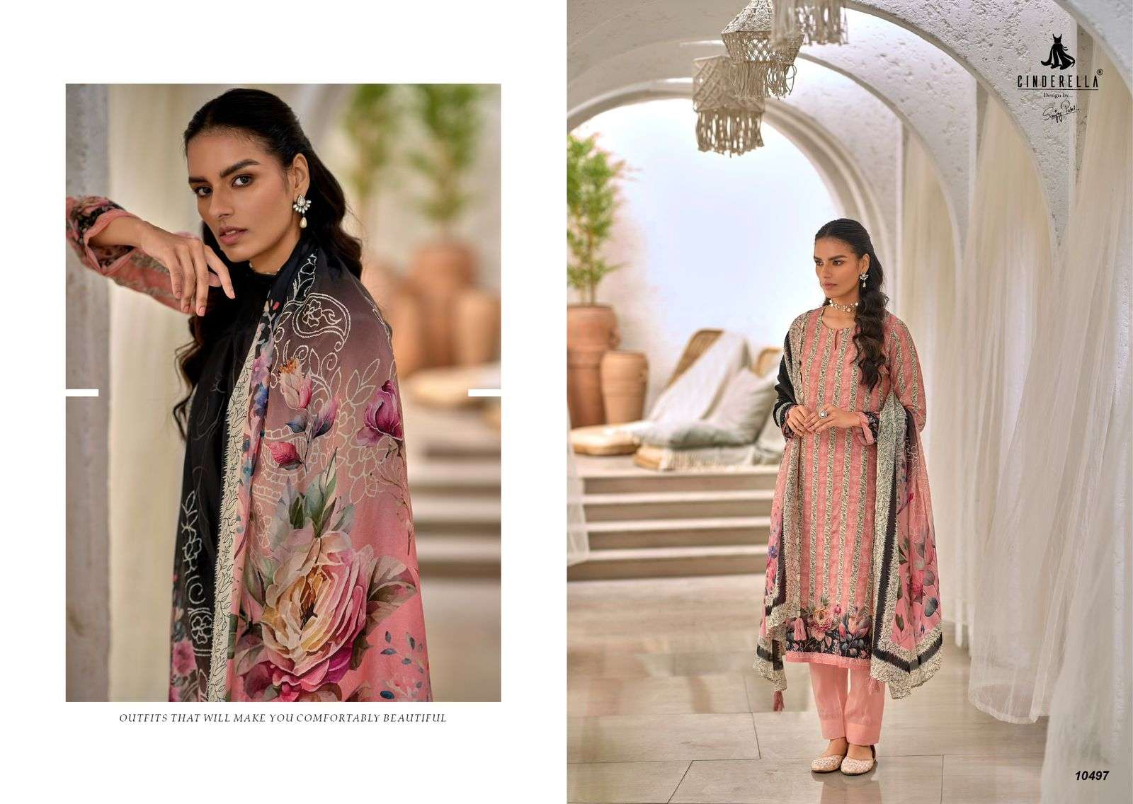  CINDRELLA SONE KI CHIDYA LAWN COTTON FANCY WORK SALWAR SUIT