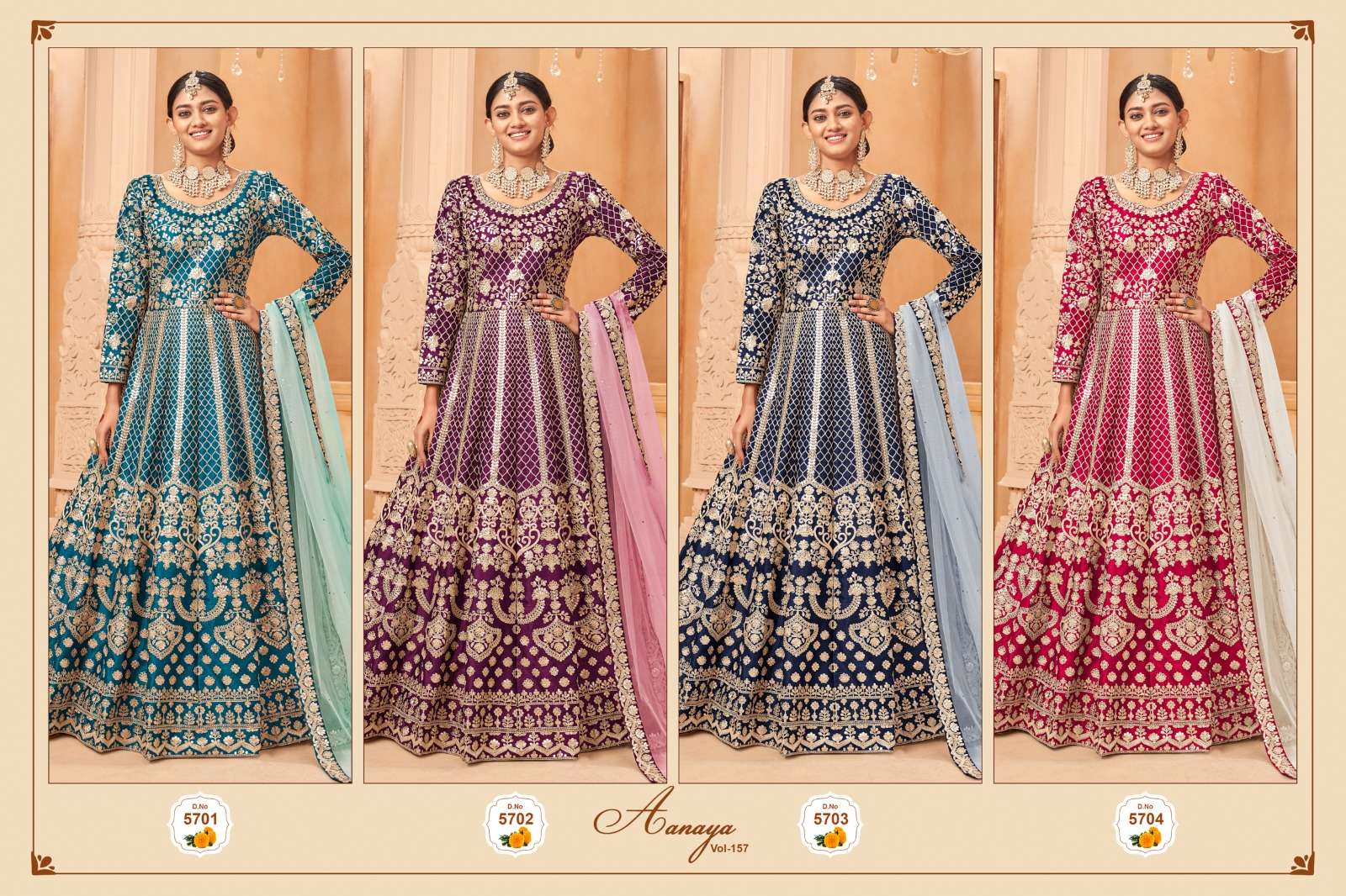 DANI CREATION AANAYA VOL 157 SILK HEAVY DESIGNER PARTY WEAR SUIT